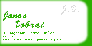 janos dobrai business card